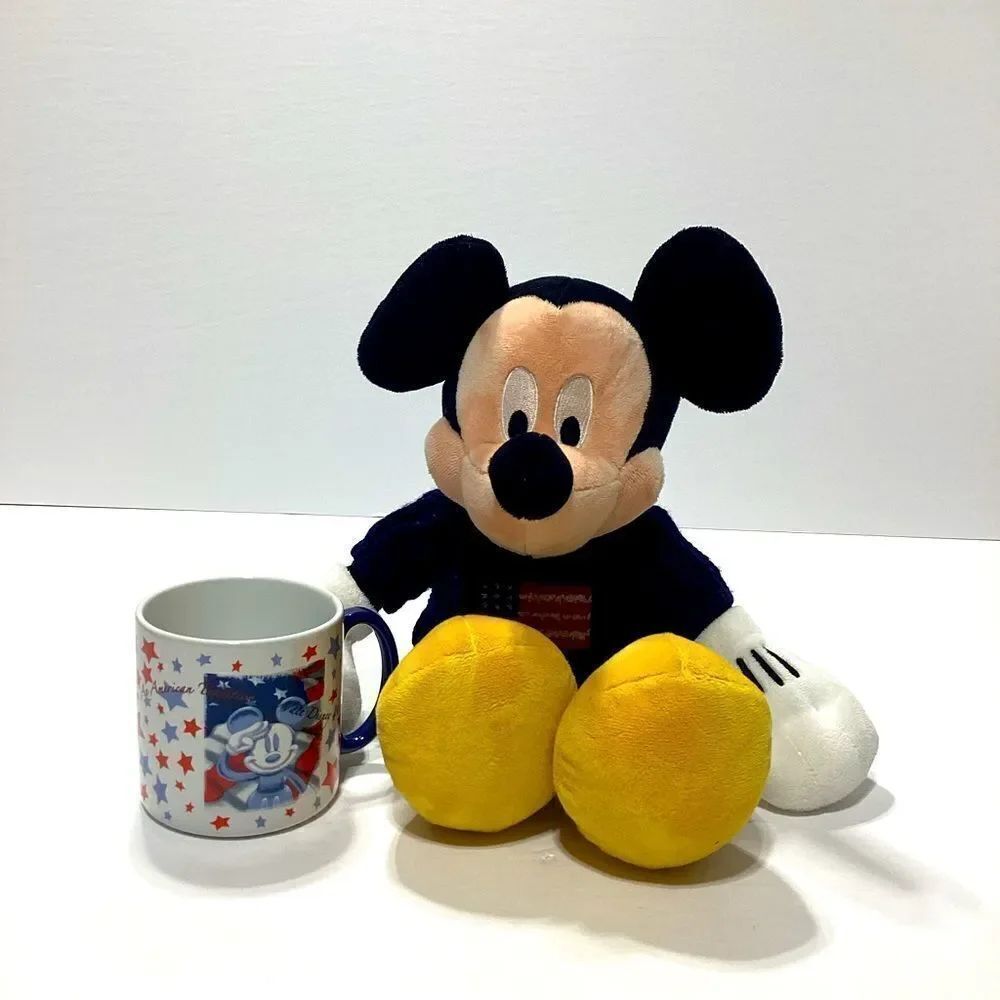 Patriotic Mickey Mouse Mug and Large Plush